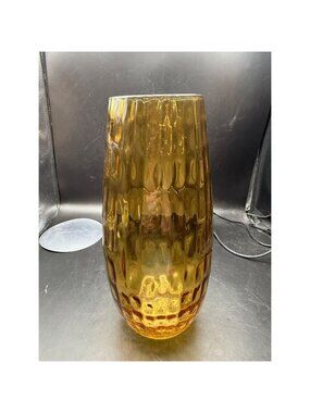 MCM Amber Thumbprint Style Vase